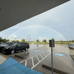 Rainbow seen from the front patio.