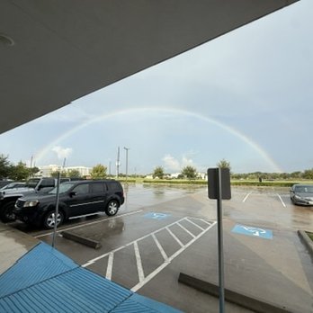 PJ's Coffee - Rainbow seen from the front patio. - Coffee & Tea Near Me - Sugarland, Texas