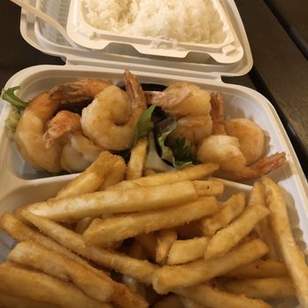 Sam's Kitchen - Garlic Shrimp with Crispy Fries and a side of rice. - Food Stands Near Me - Honolulu, Hawaii Sam's Kitchen - Garlic Shrimp with Crispy Fries and a side of rice. - Food Stands Near Me - Honolulu, Hawaii
