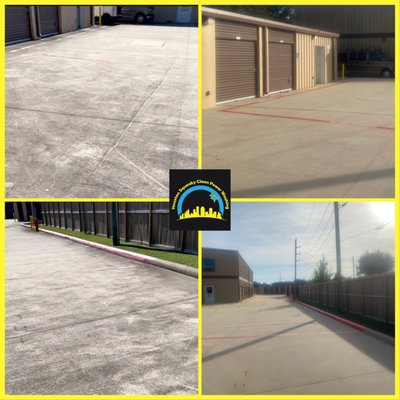 Storage Facility Concrete Cleaning & Restriping Project - We thoroughly cleaned the concrete within this facility and also completely restriped the area. This facility was mainly concerned with have a freshly cleaned environment for their customers and adhering to fire codes. Storage Facility Concrete Cleaning & Restriping Project - We thoroughly cleaned the concrete within this facility and also completely restriped the area. This facility was mainly concerned with have a freshly cleaned environment for their customers and adhering to fire codes.