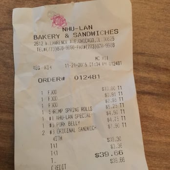 Nhu Lan Saigon Subs - Ordered 4 sandwiches and got pho. Manager refuses to give full credit - Vietnamese Near Me - Chicago, Illinois Nhu Lan Saigon Subs - Ordered 4 sandwiches and got pho. Manager refuses to give full credit - Vietnamese Near Me - Chicago, Illinois