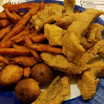 The Catfish Place - Catfish (No bones), sweet potato fries and of course hush puppies! - Seafood Near Me - Saint Cloud, Florida The Catfish Place - Catfish (No bones), sweet potato fries and of course hush puppies! - Seafood Near Me - Saint Cloud, Florida