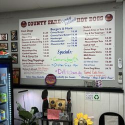 County Fare Hot Dogs - Menu