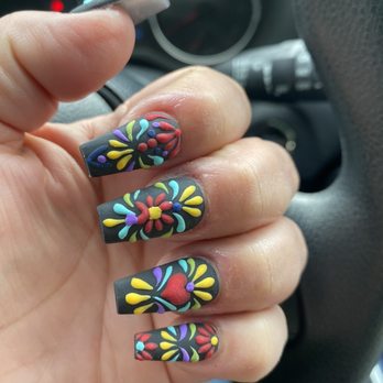 Polished NailBar - Mexican floral inspo - Nail Salons Near Me - Bakersfield, California Polished NailBar - Mexican floral inspo - Nail Salons Near Me - Bakersfield, California