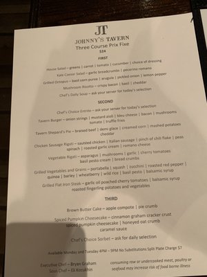 Menu photo 1 Johnny's Tavern Amherst, MA Menu photo 1 Johnny's Tavern Amherst, MA