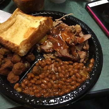 Dave Poe's BBQ - Pulled Pork with Fried Okra and Baked Beans - Barbeque Near Me - Marietta, Georgia Dave Poe's BBQ - Pulled Pork with Fried Okra and Baked Beans - Barbeque Near Me - Marietta, Georgia