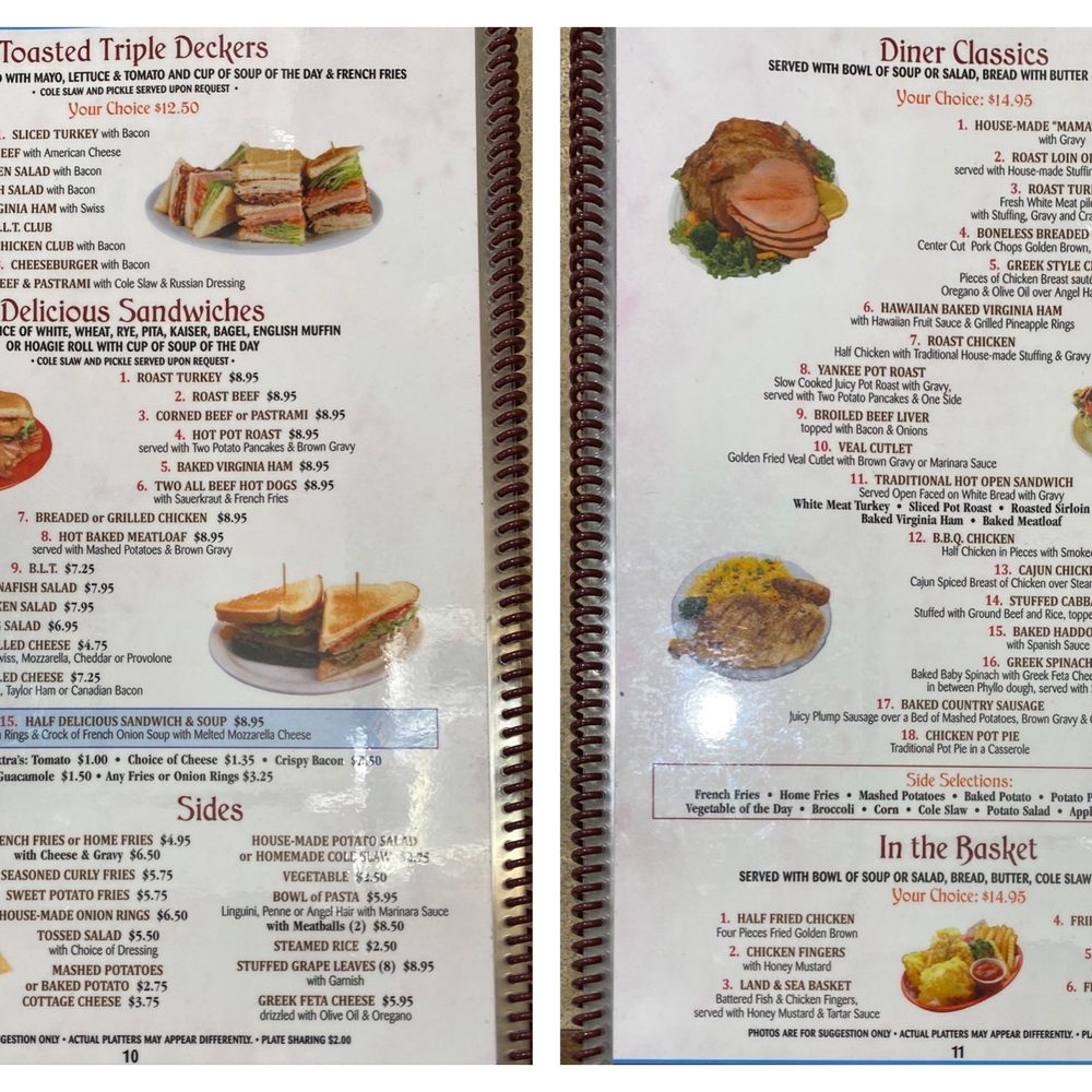 Metuchen Diner - Menu (toasted triple deckers, sandwiches, sides / diner classics, fried baskets) - Diners Near Me - Metuchen, New Jersey Metuchen Diner - Menu (toasted triple deckers, sandwiches, sides / diner classics, fried baskets) - Diners Near Me - Metuchen, New Jersey