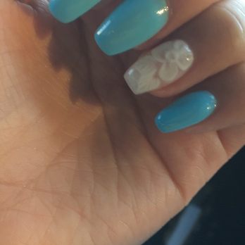 I Nails Salon & Spa - A close up of the 3D flower art! - Nail Salons Near Me - Edmonton, Alberta I Nails Salon & Spa - A close up of the 3D flower art! - Nail Salons Near Me - Edmonton, Alberta