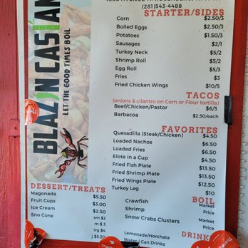 Blazin - Menu - Seafood Near Me - Rosenberg, Texas Blazin - Menu - Seafood Near Me - Rosenberg, Texas
