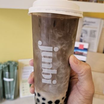 Junbi Matcha & Tea - Iced Hojicha Latte with boba - Bubble Tea Near Me - San Francisco, California Junbi Matcha & Tea - Iced Hojicha Latte with boba - Bubble Tea Near Me - San Francisco, California