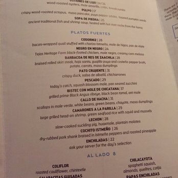 Xochi - Menu - Main Dishes - Mexican Near Me - Houston, Texas