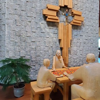 St. Bernard Catholic Church - Seated Jesus in main entrance way - Churches Near Me - Homer Glen, Illinois St. Bernard Catholic Church - Seated Jesus in main entrance way - Churches Near Me - Homer Glen, Illinois