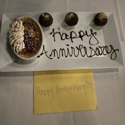 Decanter - The whole staff personally signed a card to us for our anniversary. Nobody does this. They go above and beyond.