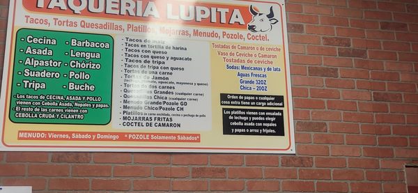 Menu photo 1 Taqueria Lupita Beaumont, TX Menu photo 1 Taqueria Lupita Beaumont, TX