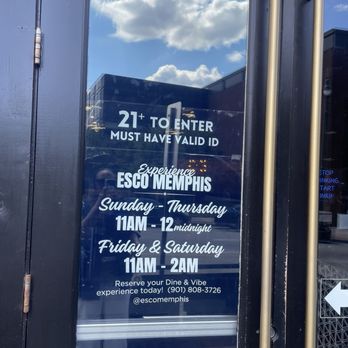 Esco Restaurant & Tapas Memphis - Entrance - Lounges Near Me - Memphis, Tennessee