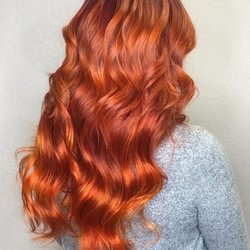  Avenue Salon - Copper hair with 18" extensions by KELSEY TOSCANO