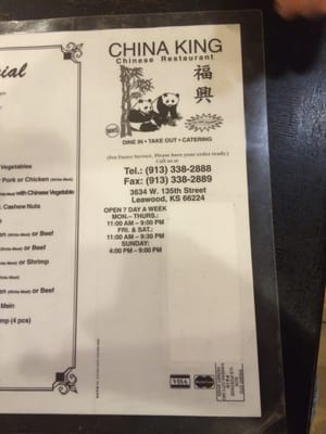 Menu photo 4 China King Leawood, KS