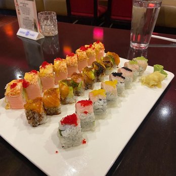 Red Lotus - Three speciality rolls. I know the one to the right is rainbow and the one to the left has lobster i think it's magic. All tasted great! - Asian Fusion Near Me - Shelton, Connecticut Red Lotus - Three speciality rolls. I know the one to the right is rainbow and the one to the left has lobster i think it's magic. All tasted great! - Asian Fusion Near Me - Shelton, Connecticut