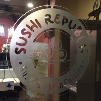 Sushi Republic - Signage on the door. - Sushi Bars Near Me - New Hyde Park, New York Sushi Republic - Signage on the door. - Sushi Bars Near Me - New Hyde Park, New York