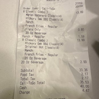 Wingstop - Receipt - Chicken Wings Near Me - Orlando, Florida Wingstop - Receipt - Chicken Wings Near Me - Orlando, Florida
