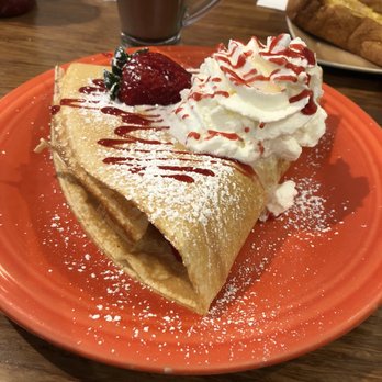 Eight AM - Strawberry and cream cheese crepe - New American Near Me - San Francisco, California Eight AM - Strawberry and cream cheese crepe - New American Near Me - San Francisco, California