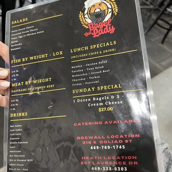 The Bagel Lady - Menu as of 6/15/23. - Bagels Near Me - Rockwall, Texas The Bagel Lady - Menu as of 6/15/23. - Bagels Near Me - Rockwall, Texas