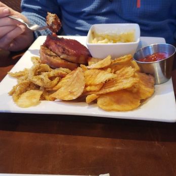 Bricktown Brewery - Big Mike's meatloaf with homemade chips and mac - American Near Me - Tulsa, Oklahoma