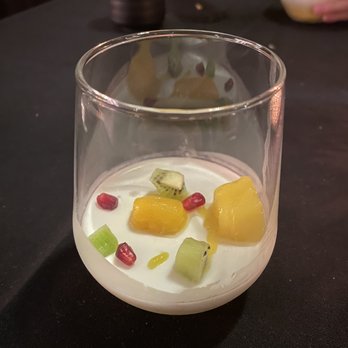 Omaniku - Dessert - they served in a water glass LOL - Asian Fusion Near Me - San Gabriel, California