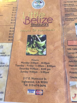Menu photo 6 Little Belize Restaurant Inglewood, CA Menu photo 6 Little Belize Restaurant Inglewood, CA