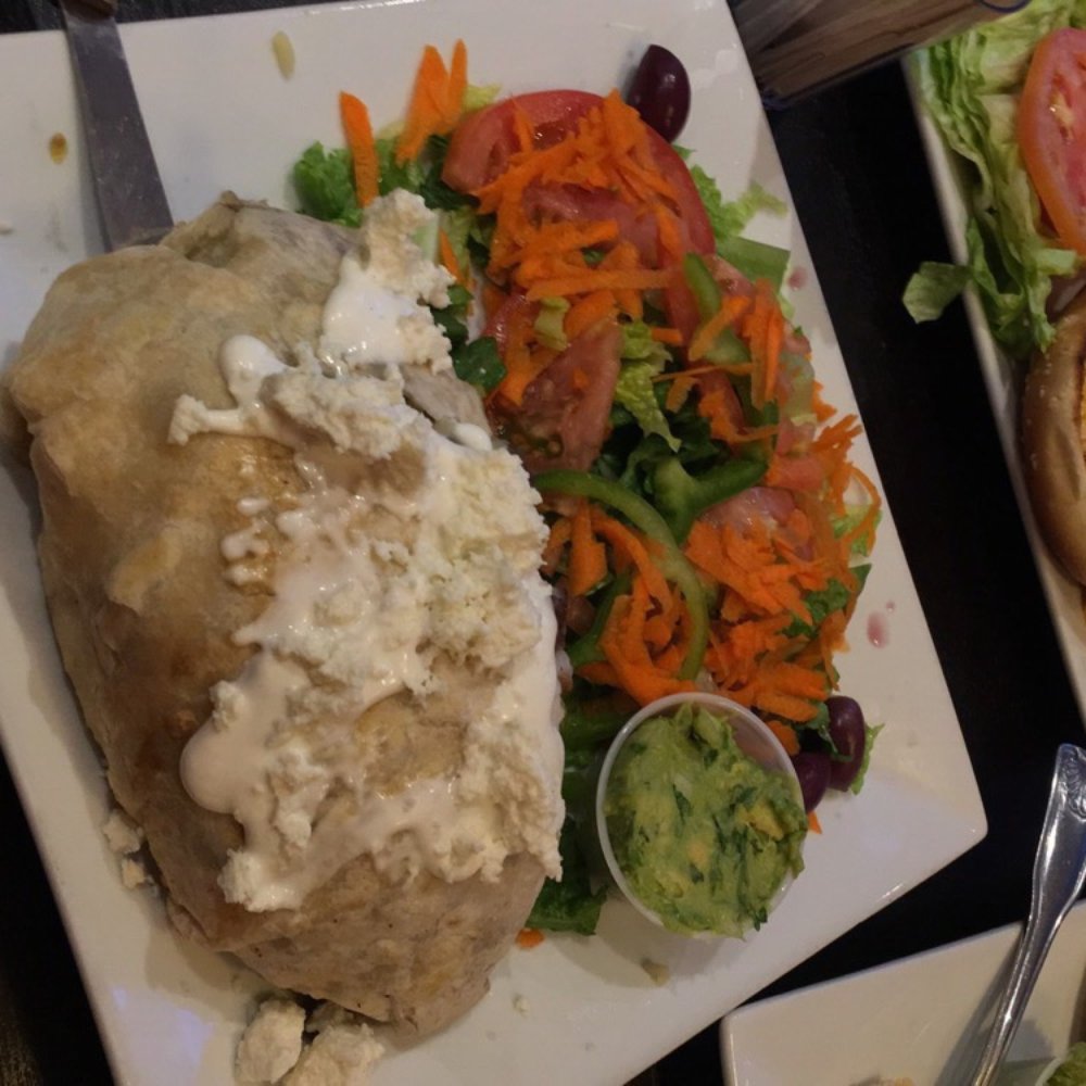 Skyview Diner - Steak, chicken and shrimp burrito. Burrito was huge. - American Near Me - East Bronx, New York Skyview Diner - Steak, chicken and shrimp burrito. Burrito was huge. - American Near Me - East Bronx, New York
