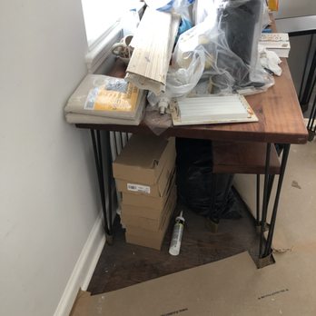 Old Bay Remodeling - Using my furniture as work surface. - Painters Near Me - Baltimore, Maryland Old Bay Remodeling - Using my furniture as work surface. - Painters Near Me - Baltimore, Maryland