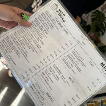 Neko Koneko - Menu - Coffee & Tea Near Me - Honolulu, Hawaii