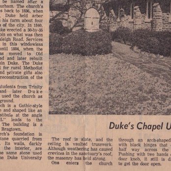 Duke's Chapel United Methodist Church - Just a close-up - Churches Near Me - Durham, North Carolina