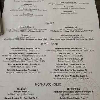 Velvet 48 Wine Bar - Menu as of 08.28.21 - Wine Bars Near Me - Burlingame, California