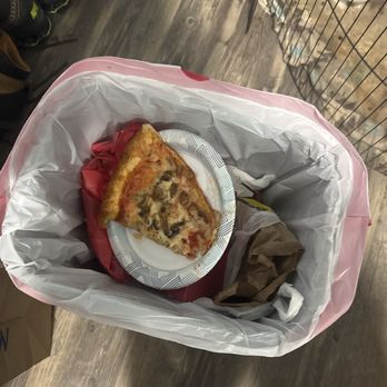 Pizza Garden - A nasty tasteless pizza that we got ripped off for it also has mushrooms on it and its in the trash can after on bite - Pizza Near Me - Manchester, Maryland Pizza Garden - A nasty tasteless pizza that we got ripped off for it also has mushrooms on it and its in the trash can after on bite - Pizza Near Me - Manchester, Maryland