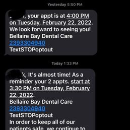 This is a screenshot of the reminder they send. Nowhere does it say to reply to confirm, only to reschedule if you have Covid 19 symptoms. This is a screenshot of the reminder they send. Nowhere does it say to reply to confirm, only to reschedule if you have Covid 19 symptoms.