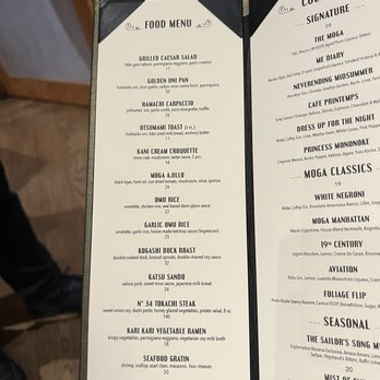 Bar Moga - Menu - Cocktail Bars Near Me - New York, New York Bar Moga - Menu - Cocktail Bars Near Me - New York, New York