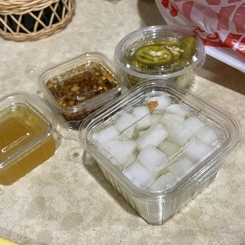 Furai Chicken - Lemon garlic & soy garlic sauces with chili & daikon. Furai guy said top 4 sauces are these 2 plus sweet & spicy and garlic jam. - Chicken Shop Near Me - Diamond Bar, California