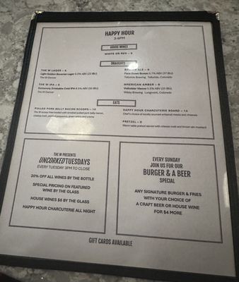 Menu photo 6 The W Denver Denver, CO