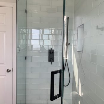 Touch Design and Build - Guest shower with custom glass and tile - General Contractors Near Me