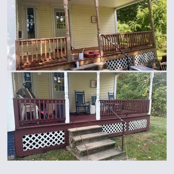 Sweeney’s landscaping - a porch before and after - Landscaping Near Me