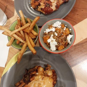 Nando's Peri-Peri - Half chicken w/2 sides (sweet potatoes & chips/fries). - Portuguese Near Me - Washington, DC, District of Columbia Nando's Peri-Peri - Half chicken w/2 sides (sweet potatoes & chips/fries). - Portuguese Near Me - Washington, DC, District of Columbia