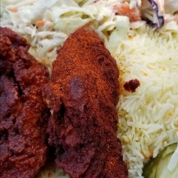 Angry Chickz - Combo #4 level "Angry"... buttery rice, slaw, and pickles. Warning: "Angry" is made w ghost peppers & Carolina repears!! - Chicken Shop Near Me - Temecula, California
