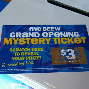 Five Below - They are giving away scratcher tickets for people in line. - Department Stores Near Me - Aliso Viejo, California