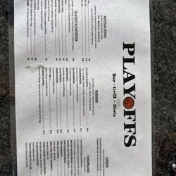 Playoffs - Menu