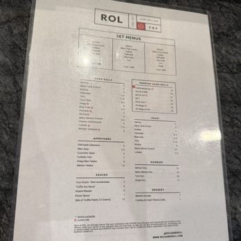ROL Hand Roll Bar - Menu - Sushi Bars Near Me - Huntington Beach, California ROL Hand Roll Bar - Menu - Sushi Bars Near Me - Huntington Beach, California