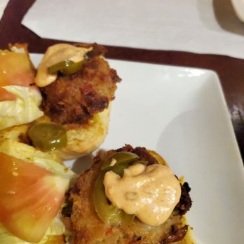 French Quarter Bistro - Seafood sliders, sauce was good fish wasn't anything to write home about. - French Near Me - Saint Thomas, Virgin Islands