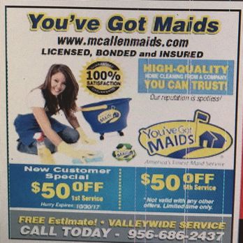 You've Got Maids - Coupons offered in local newspaper! - Home Cleaning Near Me - Harlingen, Texas