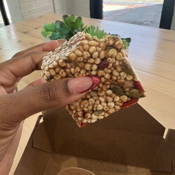 Blueroot - NOT YOUR MAMA'S RICE CRISPY TREAT - Salad Near Me - Birmingham, Alabama Blueroot - NOT YOUR MAMA'S RICE CRISPY TREAT - Salad Near Me - Birmingham, Alabama