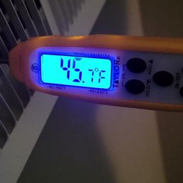 The air temperature from the vents during defrost. The air temperature from the vents during defrost.